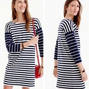 J. Crew Nautical Sailor Blue Striped Dress